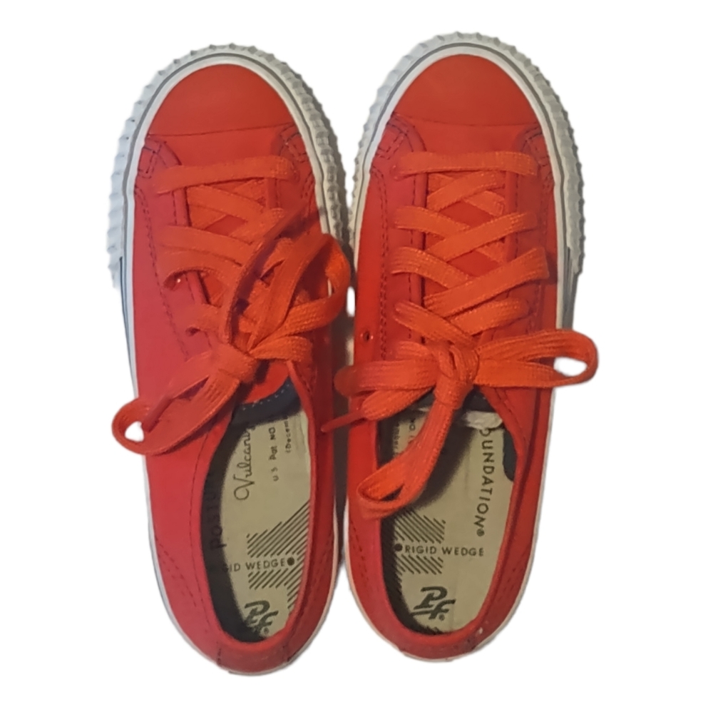 PF Flyers Posture Foundation Red Low Top Shoes Size 2.5